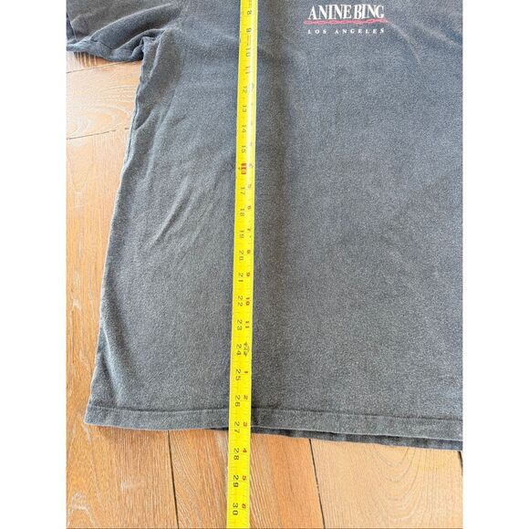Anine Bing Limited Edition Lili Link Tee in Washed Black Size Medium - Picture 9 of 10